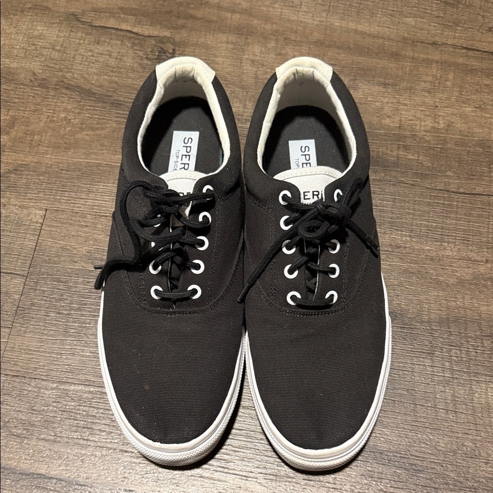 Sperry Men's Black Canvas Sneakers